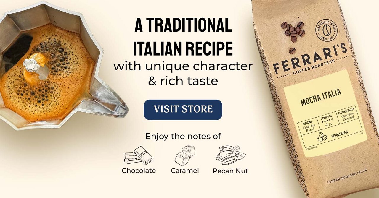 Our Brands: Ferrari's Coffee, Mocha Italia 1kg Wholebean Coffee